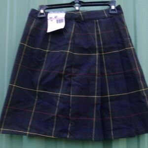 Girls Juniors NEW Plaid Scooter Skirt Size 14 School Uniform Tweed